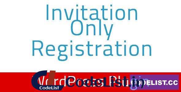 Invitation Only Registration v1.4 – WordPress Plugin