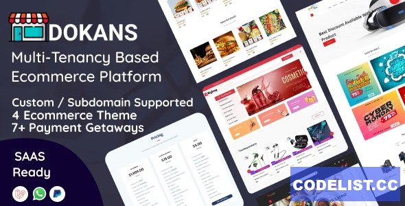 DOKANS v1.2.5 – Multitenancy Based Ecommerce Platform (SAAS) – nulled