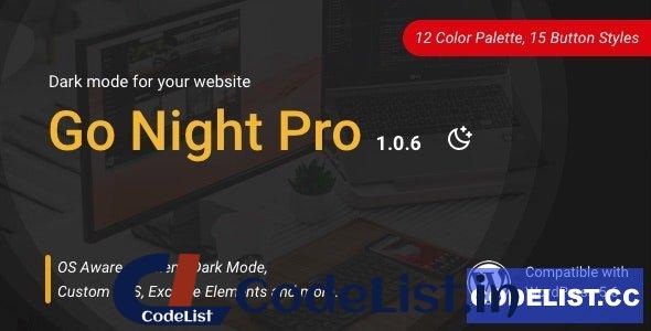 Go Night Pro v1.1.2 – Dark Mode / Night Mode WordPress Plugin