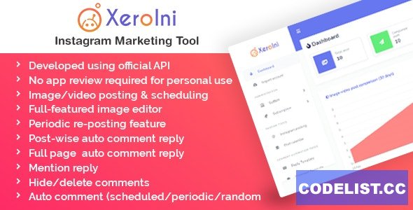 XeroIni v1.0 – Instagram Post Scheduler & Marketing Tool – nulled