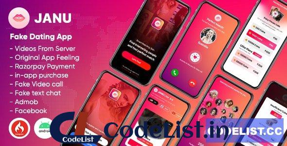 Janu v1.0 – Dating App with Live Streaming : One to One Video Call (Videos from server)