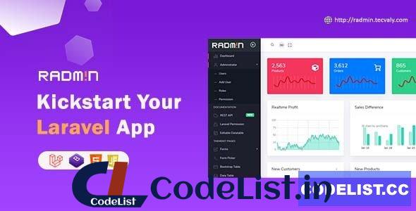 Radmin v2.6.0 – Laravel Admin starter with REST API, User Roles & Permission