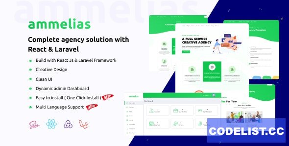 Ammelias v1.4 – Laravel React Agency CMS