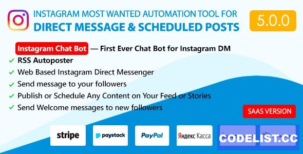 DM Pilot v5.0.0 – Instagram Chat Bot, Web Direct Messenger & Scheduled Posts – nulled