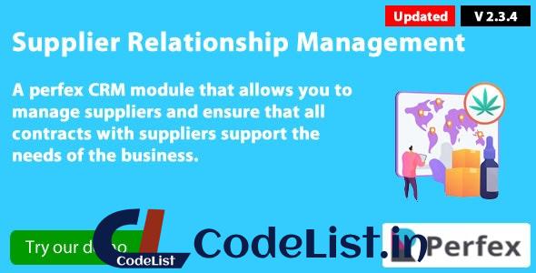 Supplier Management module for Perfex CRM v2.3.4