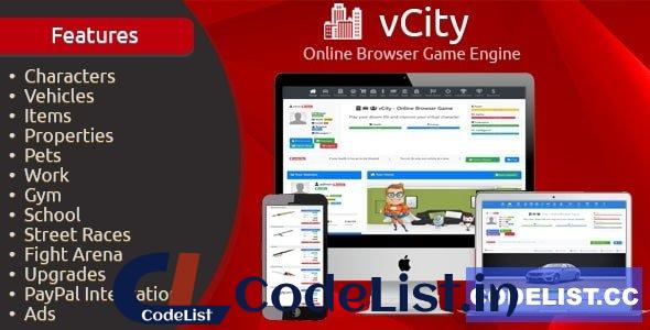 vCity v2.8 – Online Browser Game Platform