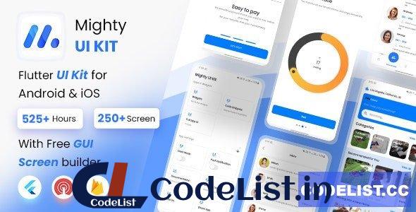 MightyUIKit v3.13.0 – Flutter 2.0 UI Kit with Screen Builder