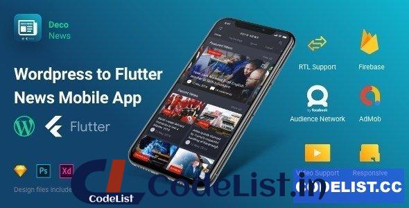 Deco News v1.3.0 – Flutter Mobile App for WordPress