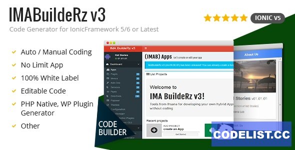 IMABuildeRz v3 rev21.05.10 – Ionic Mobile App Builder + Code Generator