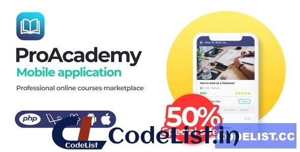 Proacademy mobile app v2.0 – Education & LMS Marketplace (Android + iOS)