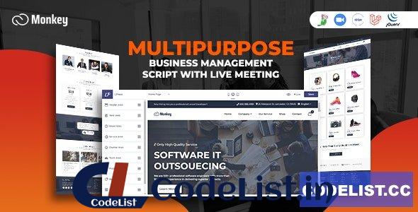 Monkey v2.0 – Laravel Multipurpose Website CMS & Business Agency Management With Live Meeting