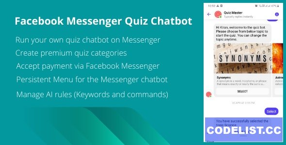 Quizy v1.0 – Facebook Messenger Quiz Chatbot