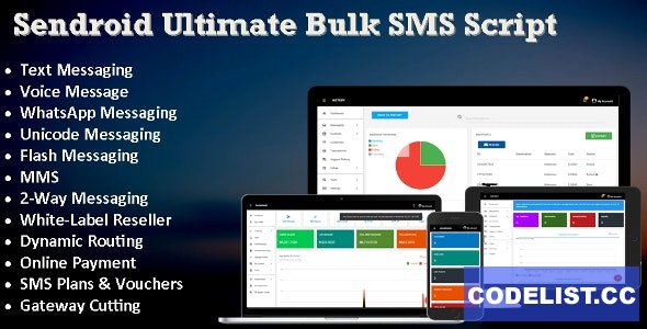 Sendroid v3.1.3 – Ultimate Bulk SMS, WhatsApp and Voice Messaging Script with White-Label Reseller System