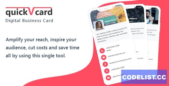 QuickVCard v1.6 – Digital Business Card SaaS PHP Script