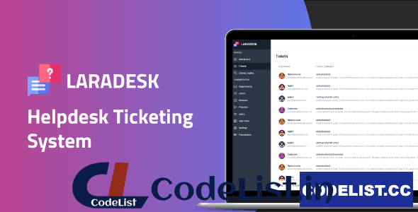 Laradesk v1.1.2 – Helpdesk Ticketing System