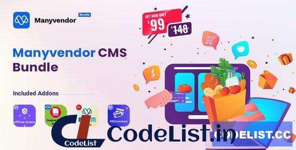 Manyvendor v3.0 – eCommerce & Multi-vendor CMS Bundle