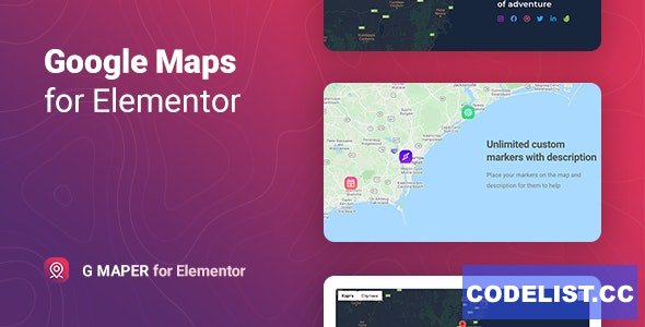 GMaper v1.0.2 – Google Maps for Elementor