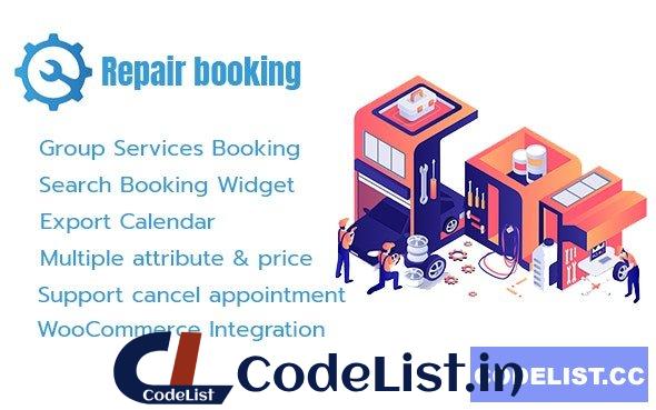 Repair Booking v1.4 – WordPress booking system for repair service industries