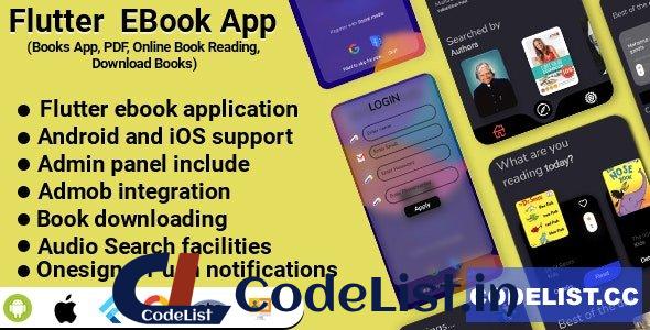 Flutter EBook App (Online eBook Reading, Download eBooks,Books App) v2.0