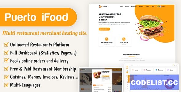 iFood v1.1 – multi restaurant merchant hosting site SAAS