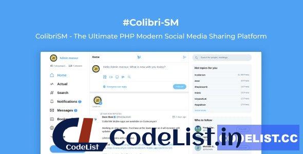 ColibriSM v1.2.0 – The Ultimate PHP Modern Social Media Sharing Platform