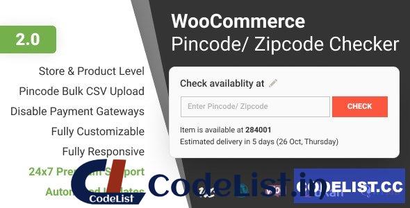 WooCommerce Pincode/ Zipcode Checker v2.0.3