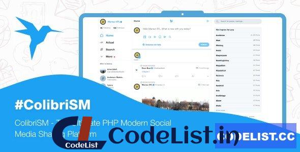 ColibriSM v1.2.7 – The Ultimate PHP Modern Social Media Sharing Platform – nulled