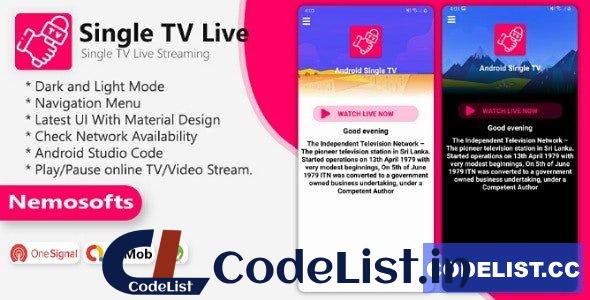 Android TV Channel – Single TV Live Streaming App  1 February 2021