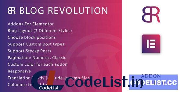 Blog Revolution for Elementor WordPress Plugin v1.0