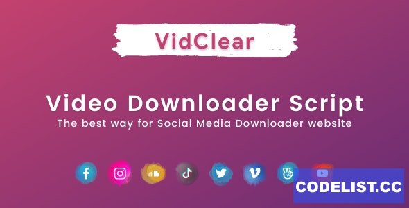 VidClear v1.0.2 – Video Downloader Script