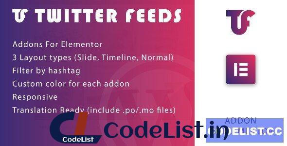 Twitter Feeds for Elementor v1.0 – WordPress Plugin