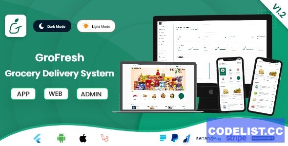 GroFresh v1.2 – Grocery, Pharmacy, eCommerce, Store App and Web with Laravel Admin Panel + Delivery App