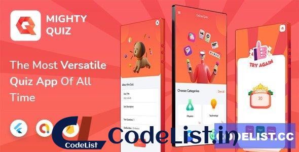 MightyQuiz – Flutter Online Quiz App with Firebase Backend + Admin Panel