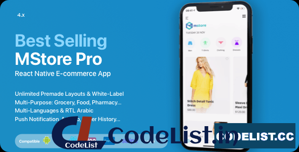 MStore Pro v5.1.0 – Complete React Native template for e-commerce