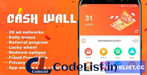 Cash Wall v2.1 – Android Rewards App Source Code