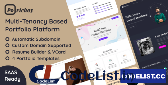 Porichoy v1.6 – Multitenancy Based Portfolio Builder Platform (SAAS) – nulled
