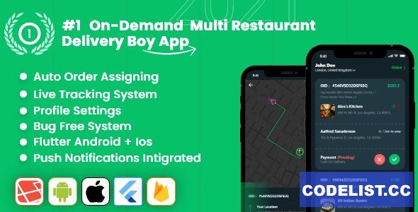 Delivery App – Multiple Restaurants Food Ordering Flutter App Mealup v4.0