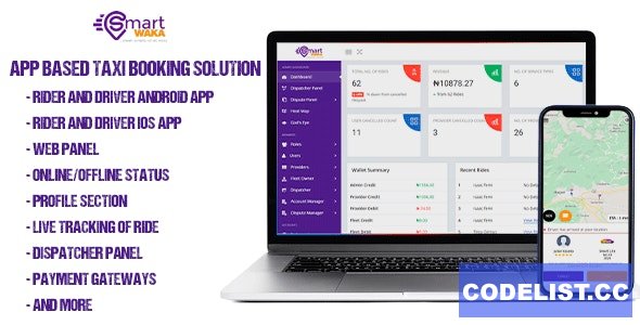 Smartwaka v1.0 – Complete solution like Uber with webpanel