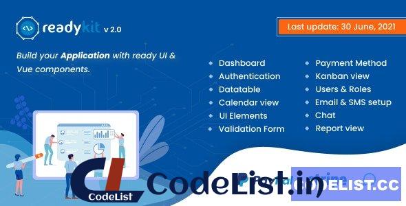 ReadyKit v2.1 – Admin & User Dashboard Templates (with functionality) for Laravel + Vue App Development