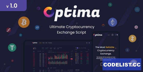 Optima v1.0 – Cryptocurrency Exchange Script. Bitcoin & Ethereum.