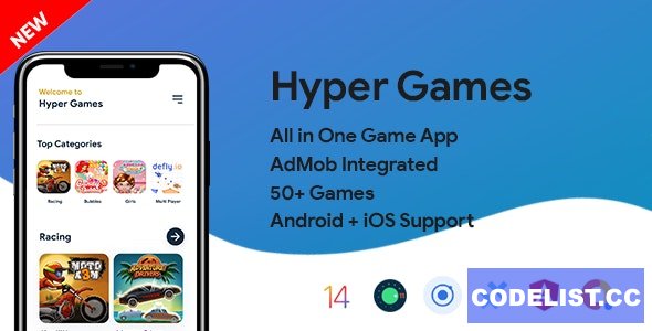 Hyper Games v1.0 – All in One Game App | AdMob | Unlimited Games | Android + iOS