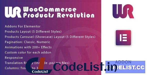 WooCommerce Products Revolution for Elementor v1.0