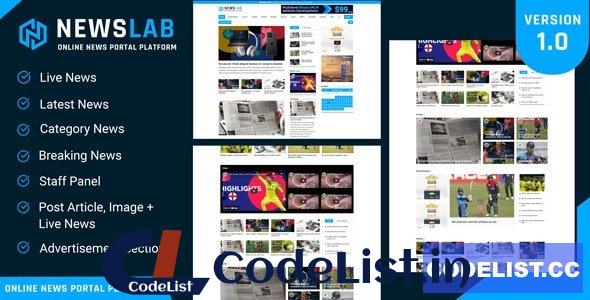 NewsLab v1.1 – Online Newspaper And Magazine Platform – nulled