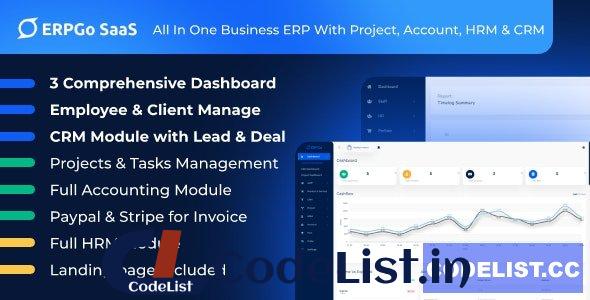 ERPGo SaaS v2.8 – All In One Business ERP With Project, Account, HRM & CRM