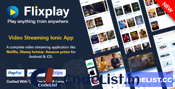 Flixplay v1.0 – Video Streaming App Like Netflix Primevideo