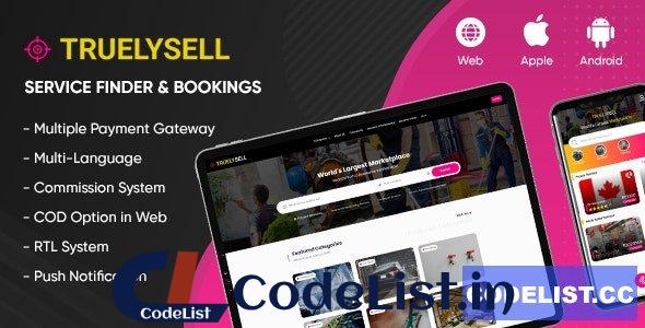 TruelySell v2.1.7 – On-demand Service Marketplace, Nearby Service Finder and Bookings (Web + Android + iOS)