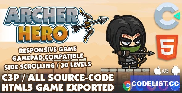 Archer Hero HTML5 Game v1.0 – With Construct 3 All Source-code