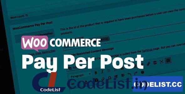 Pay For Post with WooCommerce Premium v3.0.6