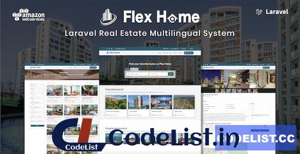 Flex Home v2.54.1 – Laravel Real Estate Multilingual System – nulled