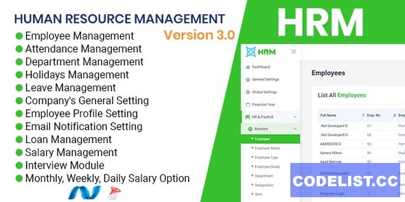 HRMS v3.0 – Human Resource Management System, ZkTeco BioMetric Time attendance, Salary, Manage employee